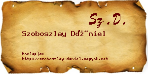 Szoboszlay Dániel névjegykártya